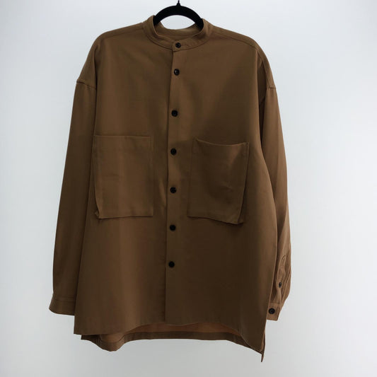【中古】 ウールギャバジンビッグシャツ 長袖シャツ 59-01-04-01006 2020A/W キャメル サイズ：L