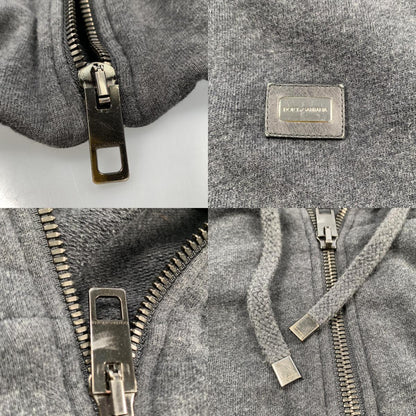 【中古】DOLCE & GABBANA | ドルチェアンドガッバーナ ロゴプレート パーカー G9CZ6T/G7ZXD グレー サイズ：46