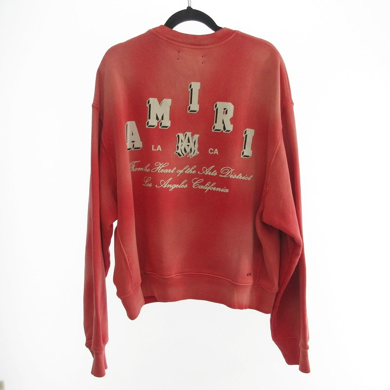 【中古】AMIRI | アミリ Vintage Collegiate Crewneck スウェット SRPF23MJG013 レッド サイズ：48