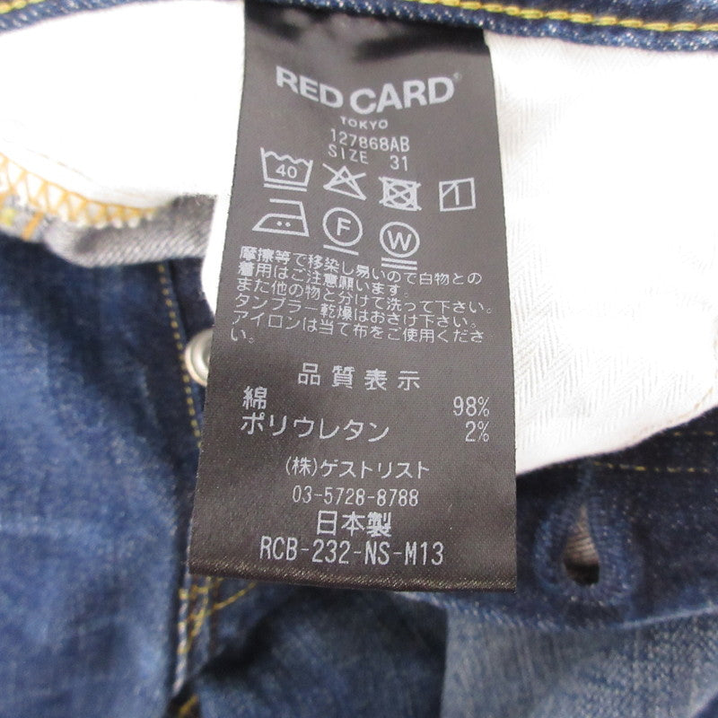 【中古】RED CARD | レッドカード Rhythm+ デニムパンツ 127868AB ABAHOUSE別注 ブルー サイズ：31