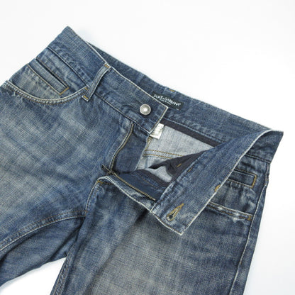 【中古】DOLCE & GABBANA | ドルチェアンドガッバーナ 14GOLD デニムパンツ G374TP/G8H04 国内正規品　ダメージ加工 ブルー サイズ：44