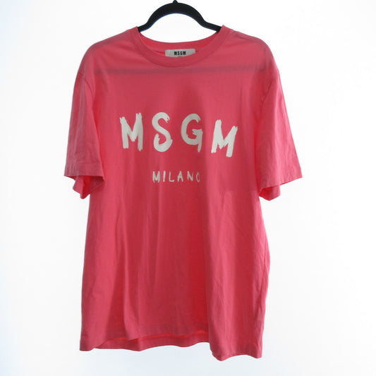 【中古】MSGM | エムエスジーエム BRUSH LOGO 半袖Ｔシャツ 3440MM510 国内正規品 ピンク サイズ：M