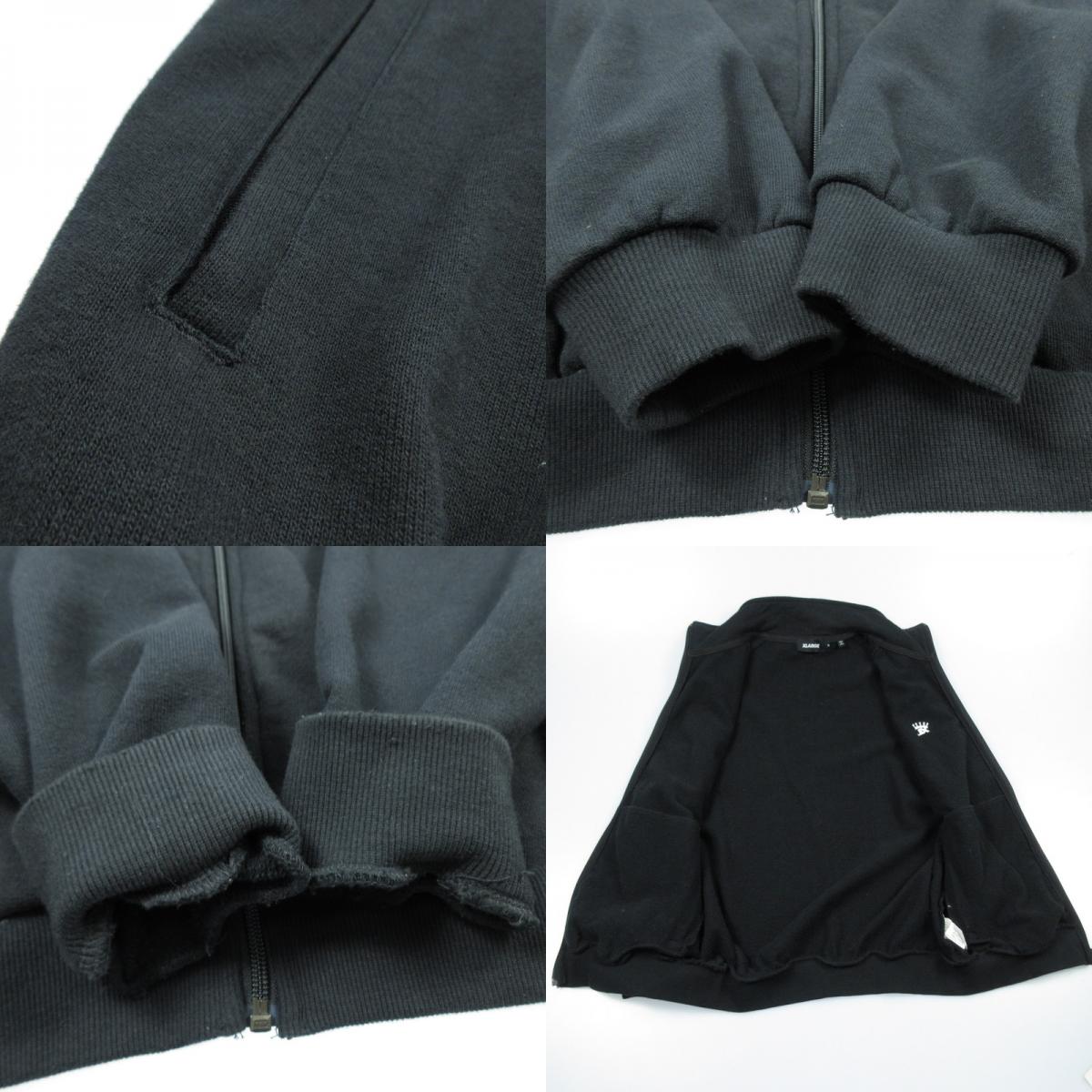 【中古】X-LARGE | エクストララージ EMBROIDERED LOGO PIPING ZIP UP SWEATSHIRT ジャージ 101241021012 ブラック サイズ：M