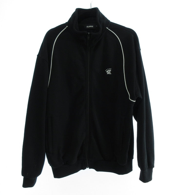 【中古】X-LARGE | エクストララージ EMBROIDERED LOGO PIPING ZIP UP SWEATSHIRT ジャージ 101241021012 ブラック サイズ：M