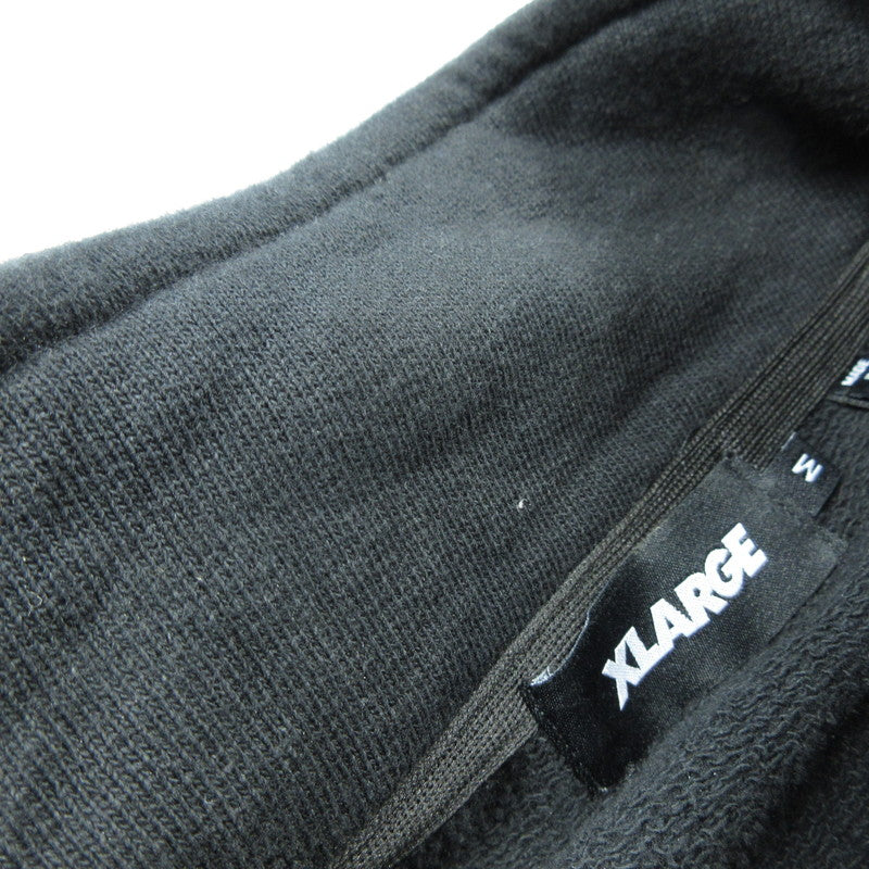 【中古】X-LARGE | エクストララージ EMBROIDERED LOGO PIPING ZIP UP SWEATSHIRT ジャージ 101241021012 ブラック サイズ：M