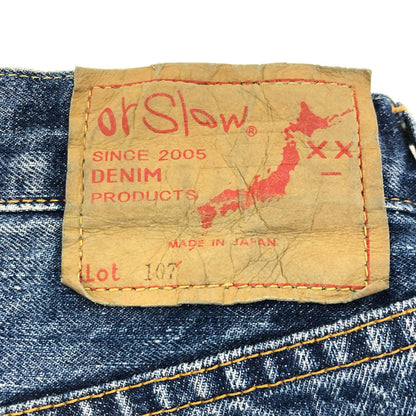【中古】orSlow | オアスロウ 107 IVY FIT 2YEAR WASH デニムパンツ 01-0107-84 ブルー サイズ：S
