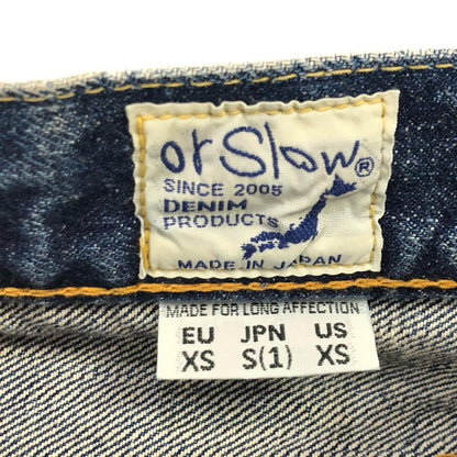 【中古】orSlow | オアスロウ 105 STANDARD SELVEDGE DENIM 2YEAR WASH デニムパンツ 01-1050-84 ブルー サイズ：S
