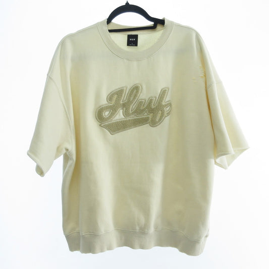 【中古】HUF | ハフ POP FLY DAMAGE CREW スウェット FL80076SP24 ダメージ加工 アイボリー サイズ：L