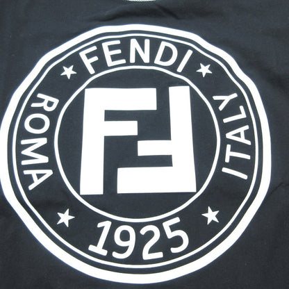 【中古】FENDI | フェンディ FFモチーフスタンプロゴ 半袖Ｔシャツ FAF073 A6J6 国内正規品 ブラック サイズ：36