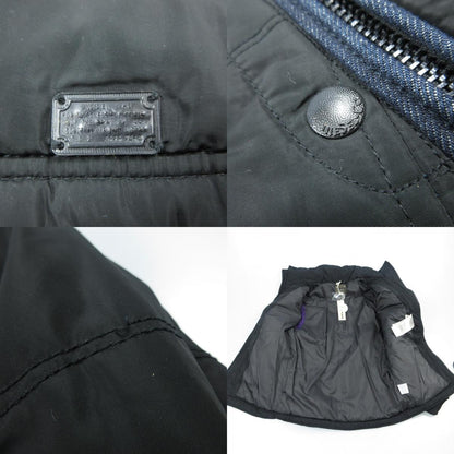 【中古】DIESEL | ディーゼル デニム切替 中綿ジャケット ブラック サイズ：M