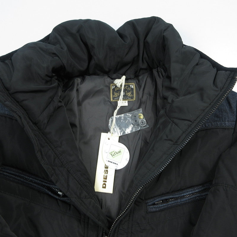 【中古】DIESEL | ディーゼル デニム切替 中綿ジャケット ブラック サイズ：M