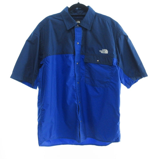 【中古】THE NORTH FACE | ザ・ノースフェイス S/S Nuptse Shirt 半袖シャツ NR22552 ブルー サイズ：L