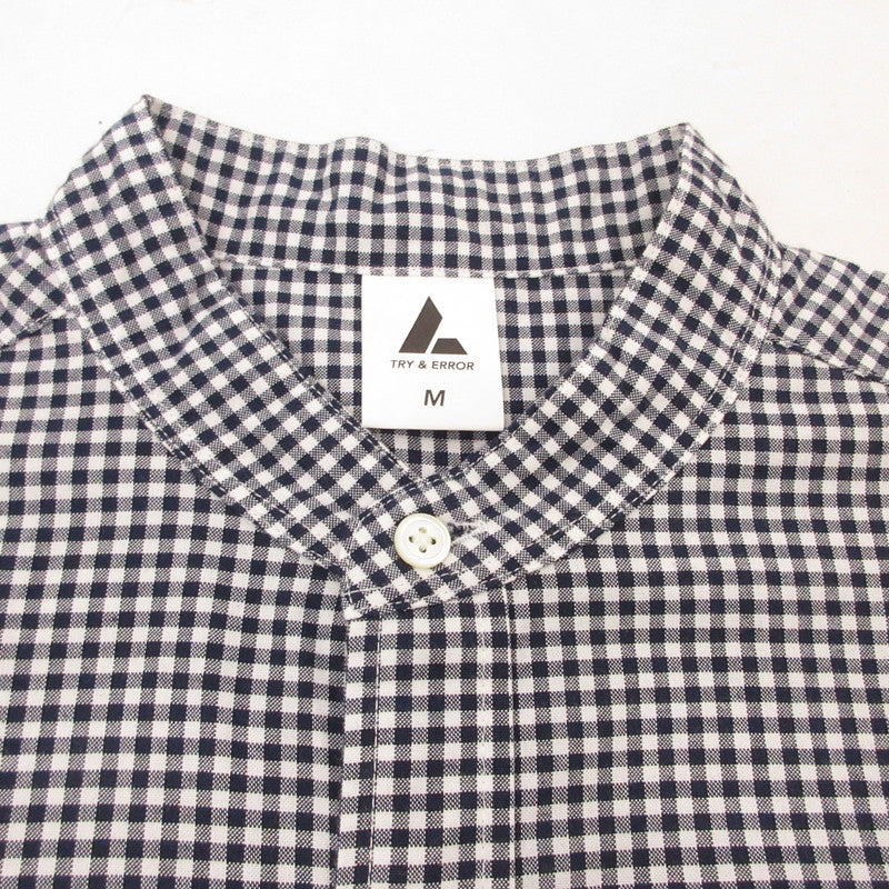 【中古】 STAND COLLAR SHIRT GINGHAM CHECK 長袖シャツ サイズ：M