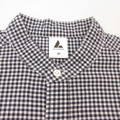 【中古】 STAND COLLAR SHIRT GINGHAM CHECK 長袖シャツ サイズ：M
