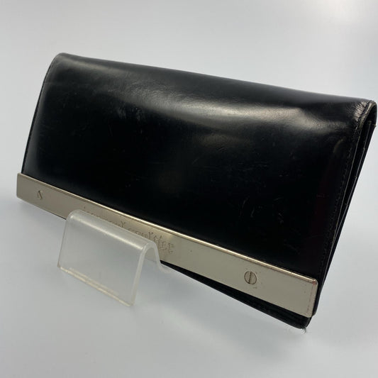 【中古】Jean Paul Gaultier | ジャンポール・ゴルチェ メタルプレート 長財布 年式:90s ブラック