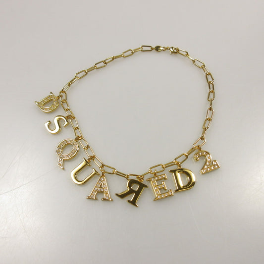 【中古】DSQUARED2 | ディースクエアード Logo Chokers ネックレス NEW0134594000017043 ゴールド