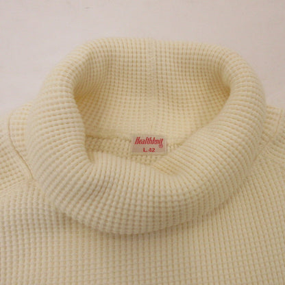 【中古】Healthknit | ヘルスニット スーパーヘビーワッフルタートルネック 長袖Ｔシャツ アイボリー サイズ：L
