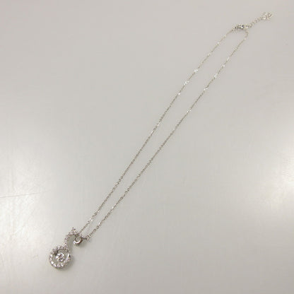 【中古】 ダンシングストーンイニシャル ネックレス シルバー