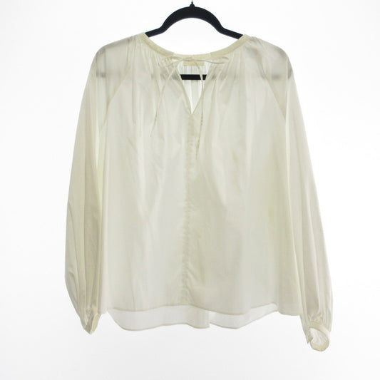 【中古】BALLSEY | ボールジー ハイカウントサテン ボリュームスリーブブラウス ブラウス 11-01-14-01101 ホワイト サイズ：36