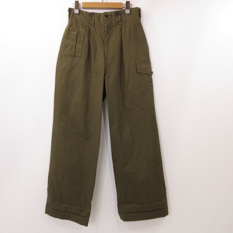 【中古】 YVAN パンツ TAN-P05F-21102 カーキ サイズ：40