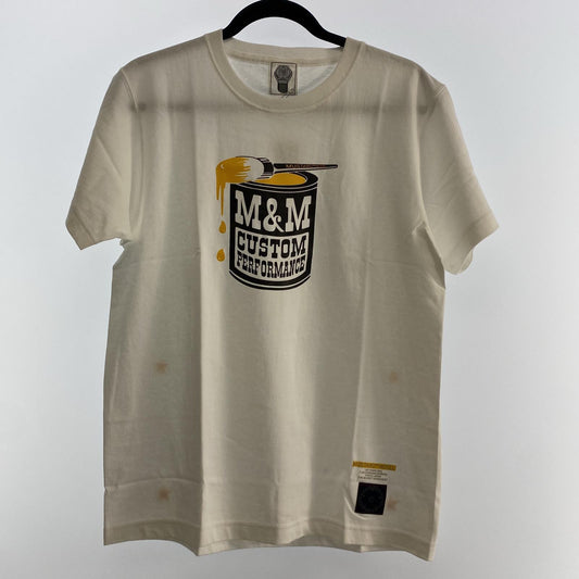 【中古】M&M CUSTOM PERFORMANCE | エムアンドエムカスタムパフォーマンス 半袖Ｔシャツ MHMM-02 ×MUSTARD HOTEL ホワイト サイズ：M