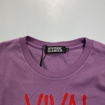 【中古】HYSTERIC GLAMOUR | ヒステリックグラマー VIVA! HYSTERIC 半袖Ｔシャツ 0243CT14 年式:2014A/W パープル サイズ：L
