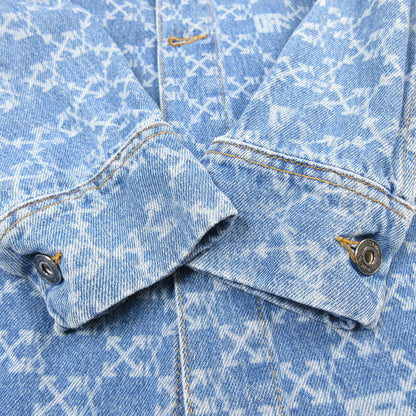 【中古】OFF-WHITE | オフホワイト Monogram Denim Shirt デニム OMYD040S22DEN002 並行品 ブルー サイズ：S