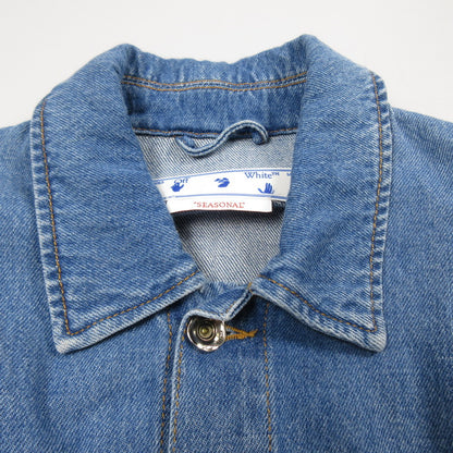 【中古】OFF-WHITE | オフホワイト Monogram Denim Shirt デニム OMYD040S22DEN002 並行品 ブルー サイズ：S