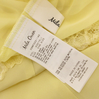 【中古】Mila Owen | ミラオーウェン レースデザインジョーゼットキャミワンピース ワンピース 09WFO251146 サイズ:F イエロー