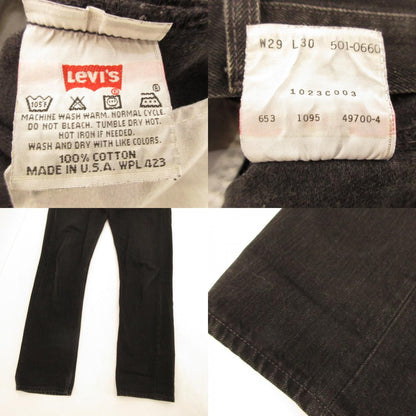 【中古】Levi's | リーバイス デニムパンツ 501-0660 USA製　年式:90s ブラック サイズ：29