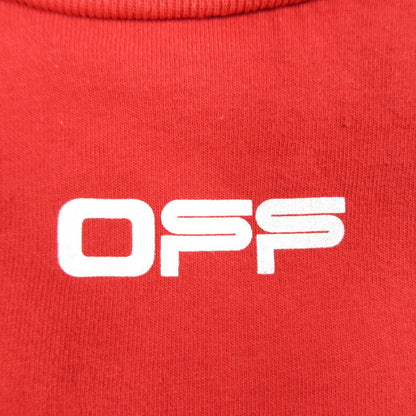 【中古】OFF-WHITE | オフホワイト AIRPORT TAPE ARROWS S/S OVER TEE 半袖Ｔシャツ OMAA038S20185003 並行品 レッド サイズ：M