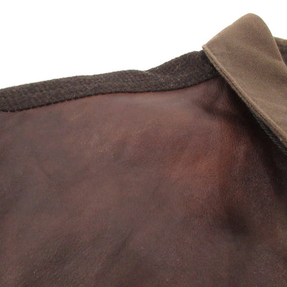 【中古】JUNYA WATANABE COMME des GARCONS MAN | ジュンヤワタナベコムデギャルソンマン ホースレザー異素材切替 長袖シャツ WS-B001 ブラウン サイズ：M
