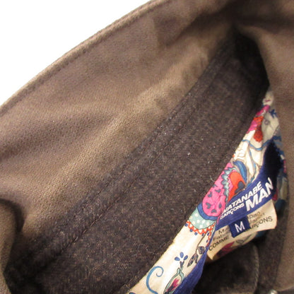【中古】JUNYA WATANABE COMME des GARCONS MAN | ジュンヤワタナベコムデギャルソンマン ホースレザー異素材切替 長袖シャツ WS-B001 ブラウン サイズ：M