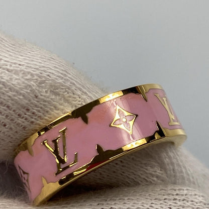 【中古】LOUIS VUITTON | ルイ・ヴィトン ナノグラムエナメル リング・指輪 M1566L