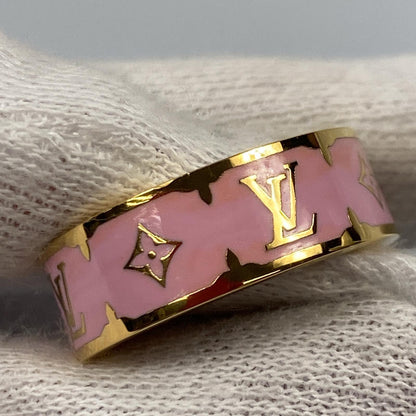 【中古】LOUIS VUITTON | ルイ・ヴィトン ナノグラムエナメル リング・指輪 M1566L