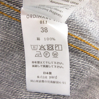 【中古】Ordinary fits | オーディナリーフィッツ DENIM JACKET TYPE 1ST デニム 011OW-125 ネイビー サイズ：38