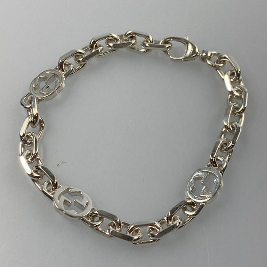 【中古】GUCCI | グッチ インターロッキングチェーン ブレスレット 620798