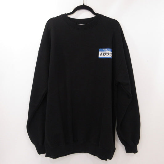【中古】VETEMENTS | ヴェトモンベトモン MY NAME IS VETEMENTS SWEATSHIRT スウェット 並行品 ブラック サイズ：M