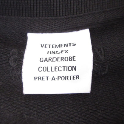 【中古】VETEMENTS | ヴェトモンベトモン MY NAME IS VETEMENTS SWEATSHIRT スウェット 並行品 ブラック サイズ：M