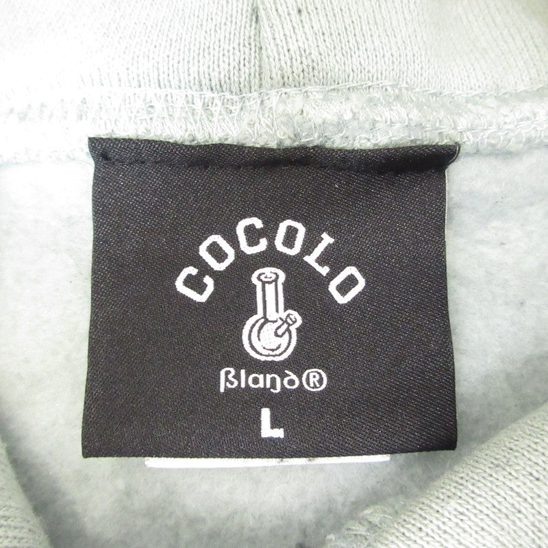【中古】COCOLO BLAND | ココロブランド BACK BONG HOODIE パーカー グリーン サイズ：L