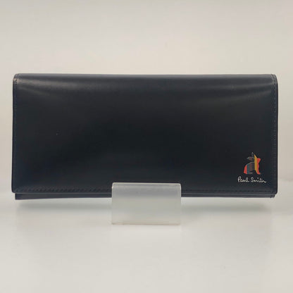 【中古】Paul Smith | ポール・スミス マーケトリーブライトストライプラビット 長財布 813018 P906 ブラック