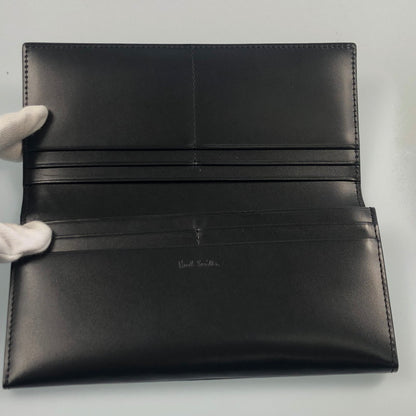 【中古】Paul Smith | ポール・スミス マーケトリーブライトストライプラビット 長財布 813018 P906 ブラック