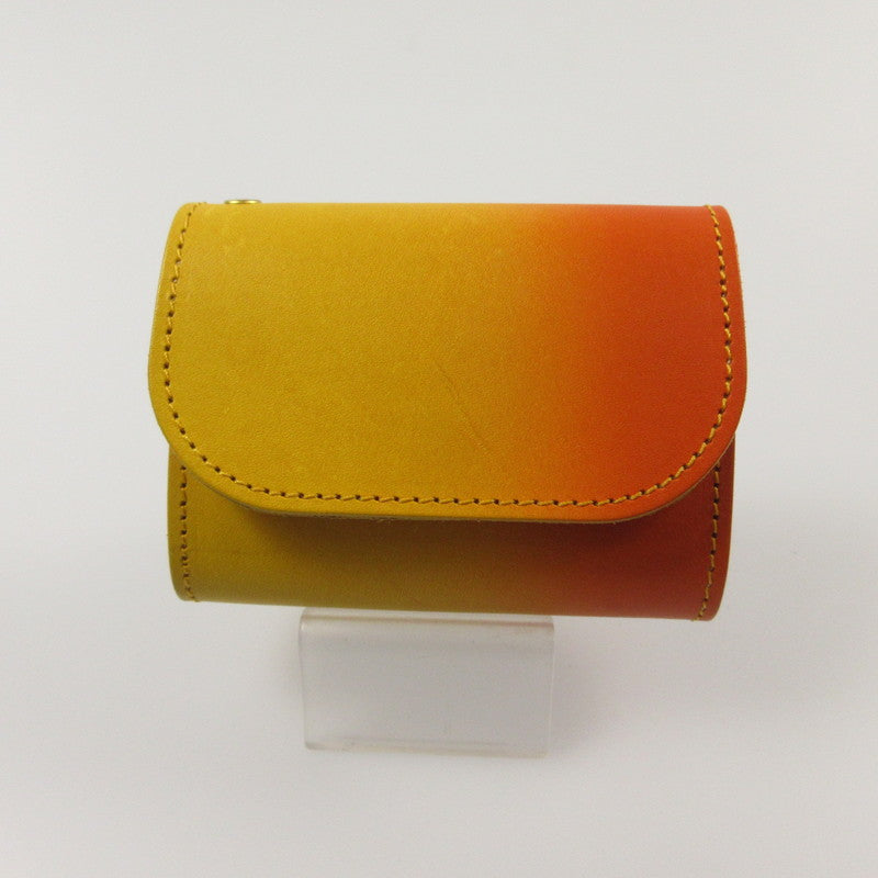 【中古】 ぼかし染めミニ財布 長財布 イエロー