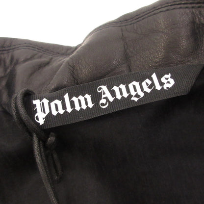 【中古】Palm Angels | パームエンジェルス LEATHER BURNING BIKER JACKET WITH FLAMES MOTIF レザー PMJG007F22LEA0011001 国内正規品 ブラック サイズ：M