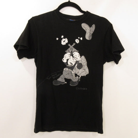 【中古】roar | ロアー ミッキー2丁拳銃スワロフスキー 半袖Ｔシャツ ブラック サイズ：42