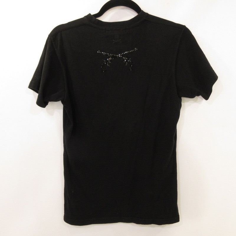 【中古】roar | ロアー ミッキー2丁拳銃スワロフスキー 半袖Ｔシャツ ブラック サイズ：42
