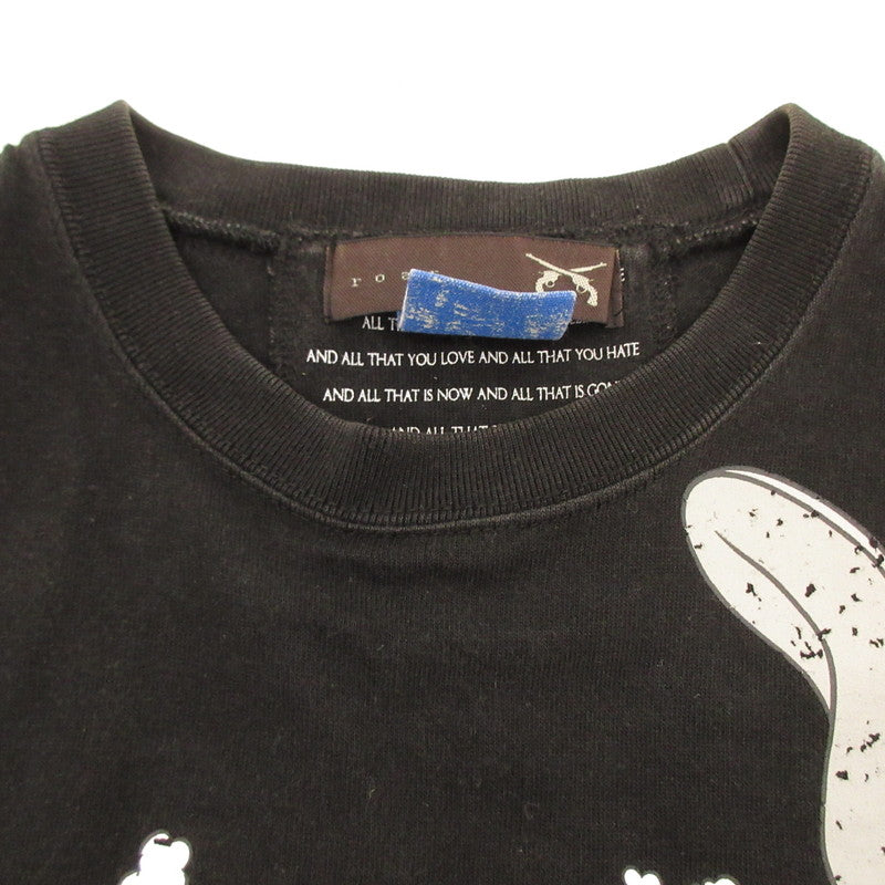 【中古】roar | ロアー ミッキー2丁拳銃スワロフスキー 半袖Ｔシャツ ブラック サイズ：42