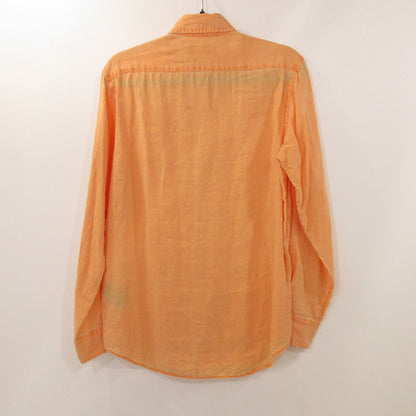 【中古】RALPH LAUREN | ラルフローレン ボタンダウンリネンシャツ 長袖シャツ オレンジ サイズ：S