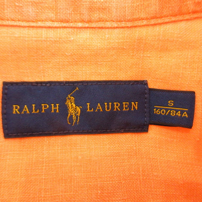 【中古】RALPH LAUREN | ラルフローレン ボタンダウンリネンシャツ 長袖シャツ オレンジ サイズ：S