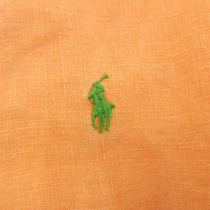【中古】RALPH LAUREN | ラルフローレン ボタンダウンリネンシャツ 長袖シャツ オレンジ サイズ：S